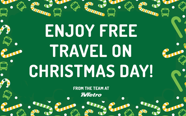 Enjoy the gift of free bus rides this Christmas Day!